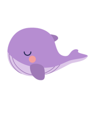 tinytan purple whale plush