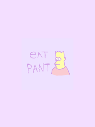 Pastel Eat pant Bart Simpson Graphic