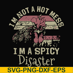 I'm not a hot mess I'm a spicy disaster svg, png, dxf, eps file FN000129