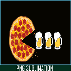 Pepperoni Pizza And Beer Funny Pizza PNG Beer Lover PNG