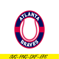 Atlanta Braves Pink BLue Logo SVG PNG DXF EPS AI, Major League Baseball SVG, MLB Lovers SVG MLB30112321