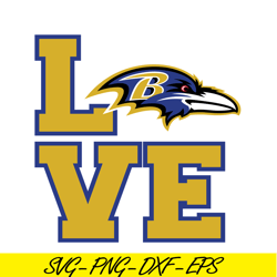 Love Ravens B SVG PNG DXF EPS, USA Football SVG, NFL Lovers SVG