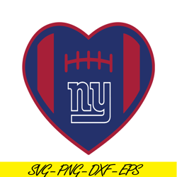 New York Giants Love Heart PNG DXF EPS, Football Team PNG, NFL Lovers PNG NFL230112325