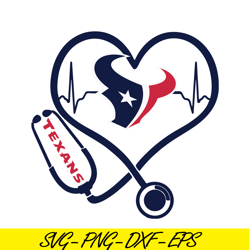 Houston Texans Heartbeat SVG PNG DXF EPS, Football Team SVG, NFL Lovers SVG NFL230112372