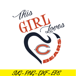 This Girl Loves C Bears SVG PNG EPS, NFL Team SVG, National Football League SVG