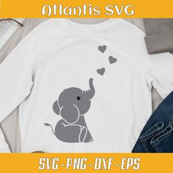 love baby elephant dvg png, baby love elephant cute svg png, love little elephant cute svg png eps dxf