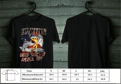PNG digital Led Zeppelin 1977 World Tour US Flag Angel Rock Band