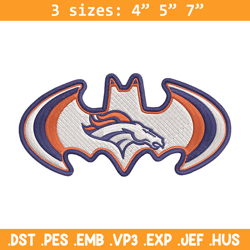 Batman Symbol Denver Broncos embroidery design, Broncos embroidery, NFL embroidery, sport embroidery, embroidery design.