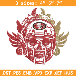 San Francisco 49ers Skull Helmet embroidery design, San Francisco 49ers embroidery, NFL embroidery, sport embroidery. (2