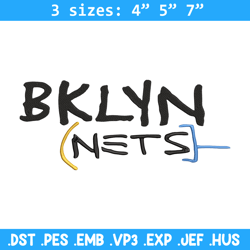 Brooklyn Nets logo embroidery design, NBA embroidery,Sport embroidery, Logo sport embroidery, Embroidery design.