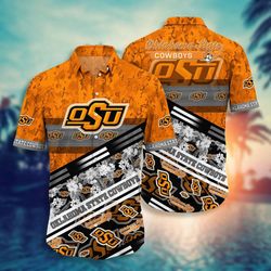 Hawaiian Oklahoma State Cowboys Shirt: Short Style for Trendy Summer - Hot & Trending!
