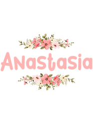 Flower Anastasia Name Label (Black) (1)