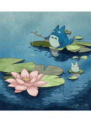 Totoro fishing