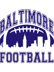 College University Style Baltimore Football Fan Skyline Gift