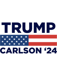 President Donald Trump VP Tucker Carlson 2024 Elections American Flag