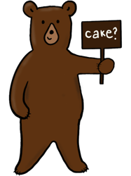 cake cute bear illustration