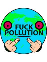 Fuck pollution, China America antipollution illustration