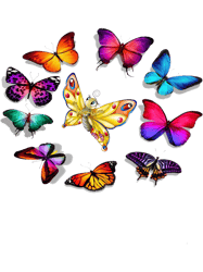 Butterflies Iron Patches