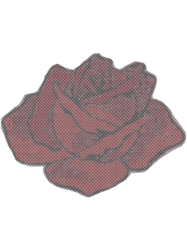 Sew On PatchRed Rose Long