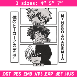 Deku friends Embroidery Design, Mha Embroidery, Embroidery File, Anime Embroidery, Anime shirt, Digital download.