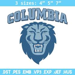Columbia Lions logo embroidery design, NCAA embroidery, Sport embroidery, Logo sport embroidery,Embroidery design.