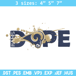 Dope Los Angeles Rams embroidery design, Rams embroidery, NFL embroidery, logo sport embroidery, embroidery design.