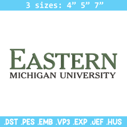 Eastern Michigan logo embroidery design, NCAA embroidery, Embroidery design, Logo sport embroidery, Sport embroidery