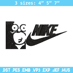 Homer Simpson Nike Embroidery design, Homer Simpson Embroidery, Nike design, Embroidery file, Instant download.