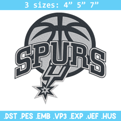 San Antonio Spurs logo embroidery design, NBA embroidery, Embroidery design,Logo sport embroidery,Sport embroidery