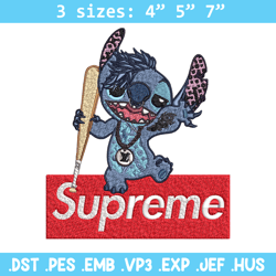 Stitch Supreme Embroidery design, cartoon Embroidery, cartoon design, Embroidery File, cartoon shirt, Digital download.