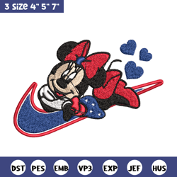 Nike x minnie Embroidery Design, Mickey Embroidery, Nike Embroidery, Embroidery File, Logo shirt, Digital download