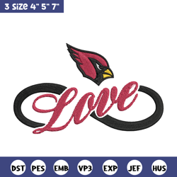 Arizona Cardinals Love embroidery design, Cardinals embroidery, NFL embroidery, logo sport embroidery, embroidery design