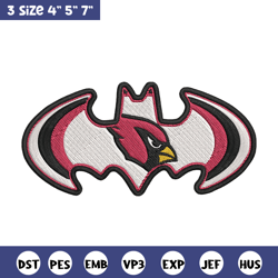 Batman Symbol Arizona Cardinals embroidery design, Cardinals embroidery, NFL embroidery, logo sport embroidery.