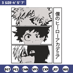 Deku friends Embroidery Design, Mha Embroidery, Embroidery File, Anime Embroidery, Anime shirt,Digital download.