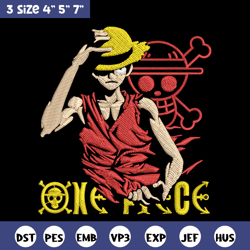 Luffy poster Embroidery Design, One piece Embroidery, Embroidery File, Anime Embroidery, Anime shirt,Digital download.