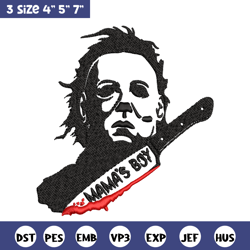 Mama's Boy Embroidery design, Michael Myers Embroidery, Embroidery File, Halloween design, Digital download.