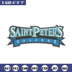 Saint Peters University logo embroidery design,NCAA embroidery,Sport embroidery, logo sport embroidery,Embroidery design