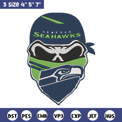 Seattle Seahawks Skull embroidery design, Seahawks embroidery, NFL embroidery, logo sport embroidery, embroidery design.