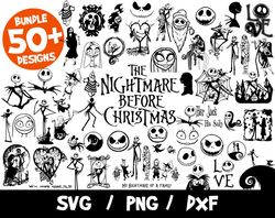 Nightmare before christmas svg vector halloween jack skellington cricut cut file silhouette t-shirt