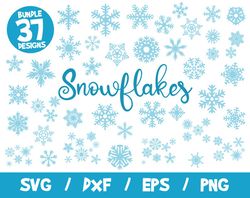 Snowflakes svg bundle merry christmas flake winter cut file cricut vector png layered ornament freeze snow