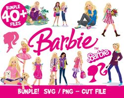 Barbie bundle svg files for cricut vector logo clipart silhouette doll png