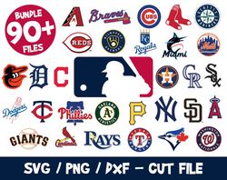 Mlb baseball logos bundle clipart svg cricut teams cutting vector vinyl vector yankees cubs