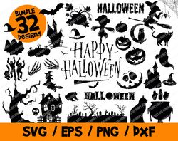 Halloween svg witch ghost vector silhouette cricut vinyl cut file