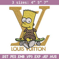 Bart simpson lv Embroidery Design, LV Embroidery, Embroidery File, Logo shirt, Sport Embroidery, Digital download