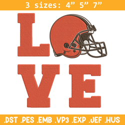 Cleveland Browns Love embroidery design, Browns embroidery, NFL embroidery, sport embroidery, embroidery design.