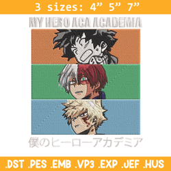 Deku friends Embroidery Design, Mha Embroidery, Embroidery File, Anime Embroidery, Anime shirt, Digital download