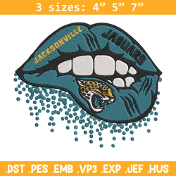 Jacksonville Jaguars dripping lips embroidery design, Jacksonville Jaguars embroidery, NFL embroidery, sport embroidery.