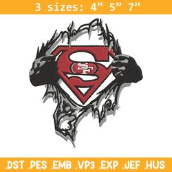 Superman Symbol San Francisco 49ers embroidery design, San Francisco 49ers embroidery, NFL embroidery, sport embroidery.