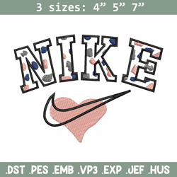 Nike heart embroidery design, Nike embroidery, Nike design, Embroidery shirt, Embroidery file,Digital download