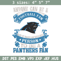 Carolina Panthers Fan embroidery design, Panthers embroidery, NFL embroidery, sport embroidery, embroidery design.